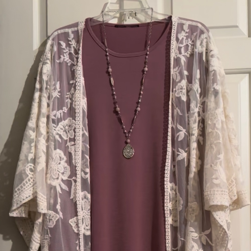 L&B brand; dusty rose color tunic or dress size medium